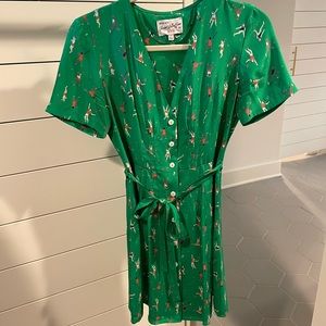 HVN Dress with Tennis Players Pattern